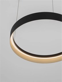 Lustra circulara aluminiu negru/auriu LED CCT LUMIA 60cm