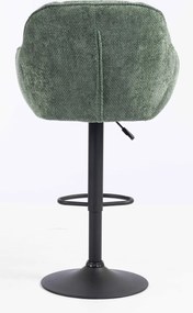 HR2055W Scaun Verde Salvie Grid Premium cu Bază Neagră