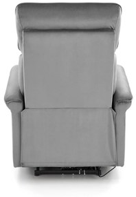 Fotoliu recliner Semir velvet gri H108 cm