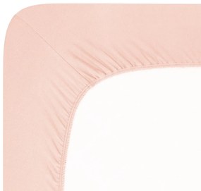 Cearșaf de pat 4Home jersey Lycra pudră, 90 x 200 cm