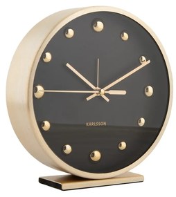 Karlsson 5970BK ceas de masă/alarmă de design negru, diametru 16 cm