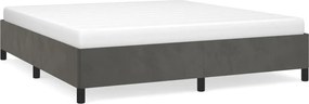vidaXL Cadru de pat fără saltea, gri închis, 160x200 cm, catifea