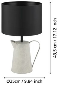 Lampă de masă KENSAL 1xE27/40W/230V Eglo 43642