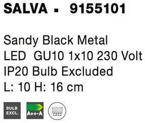 Aplica cu spot directionabile SALVA negru NVL-9155101