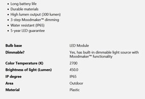 Lampa LED portabila de exterior design nordic IP65 Kettle To-Go Battery red