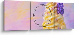 Tablou - Înghețată cu lavandă (cu ceas) (90x30 cm)