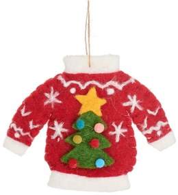 Ornament de Crăciun din material textil Christmas Jumper – Sass &amp; Belle