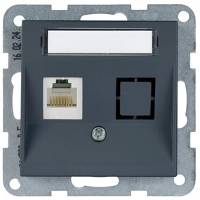 Priza internet cat 6, IP20, Night, Panasonic Karre Plus 55 Soft Touch