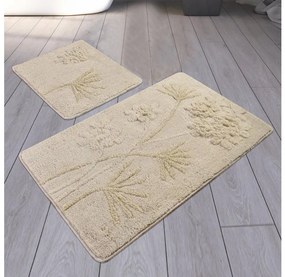 SET 2x covoraș pentru baie ORKIDE 60/100 cm bej