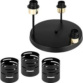 Lustru aplicat ELEN 3xE27/35W/230V negru/auriu