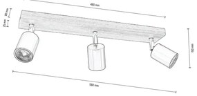 Spot de tavan Spot-Light DO2910351 MANARA 3xGU10/5W/230 pin