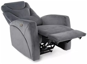 Fotoliu recliner Kronos velvet gri Blu14