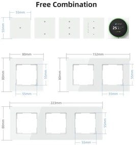 Immax NEO 07540L - Întrerupător inteligent 230 V pentru controlul jaluzelelor și al roletelor, Wi-Fi Tuya