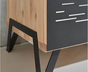 Comodă TV stejar masiv Edge Multiple Dimensiuni - 171 x 42 x 55 cm, Tabac