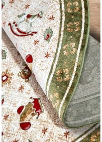 Covor verde rotund din amestec de bumbac ø 160 cm cu model de Crăciun Toy's Delight Green Christmas – Villeroy&amp;Boch