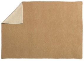 Pătură galben ocru din amestesc de lână 140x200 cm Ylva Ochre – Pappelina