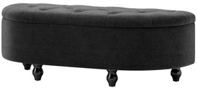 HOMCOM Bancă cu spațiu de depozitare, Bancă de dormit, capac soft-close, aspect de catifea, 120 x 46 x 42 cm, Gri închis | Aosom Romania