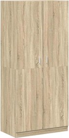 vidaXL Șifonier, culoare stejar sonoma, 90x52x200 cm, lemn prelucrat
