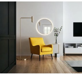 Baltica Design - Oglindă LED BRIGHT cu iluminare, 15W/230V, 4500K, Ø 70 cm, IP65, aurie