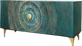 Comoda design vintage Golden Sunset 180cm turcoaz