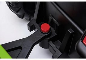 Tractor electric cu remorcă, pentru copii 2x30W/7000 mAh negru/verde + telecomandă