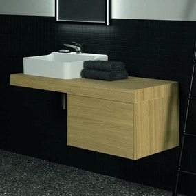 Blat pentru lavoar Ideal Standard Atelier Conca fara decupaj finisaj stejar deschis 120 cm