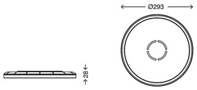 Plafonieră LED FREE LED/18W/230V d. 29 cm Briloner 3391-014