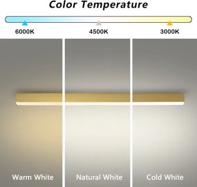 Brilagi SLEEKLINE - Plafonieră LED pentru baie, LED/40W/230V, auriu, IP44