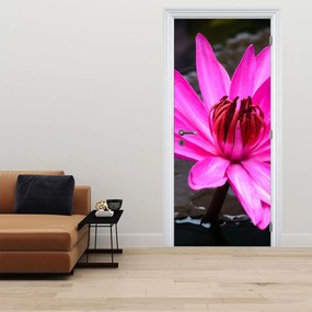 Fototapet pentru ușă - Floare roz (95x205cm)