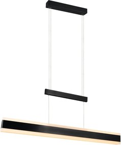 Lustră negru-mat LED cu abajur din metal Arcola – Trio