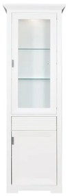 Vitrina Cu 2 Usi Si 1 Sertar Verona Bianco Alb, 65.4 Cm