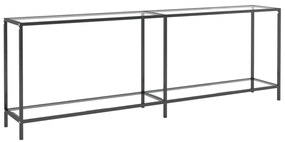 331710 vidaXL Masă consolă, transparent, 220x35x75,5 cm, sticlă securizată