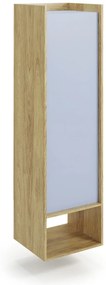 Dulap modular Mobius 1D natur/albastru – H179 cm