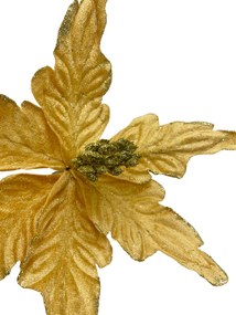 Ornament brad Craciunita Amber 22cm, Auriu