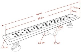 Scurgere de duș cu flux 60
