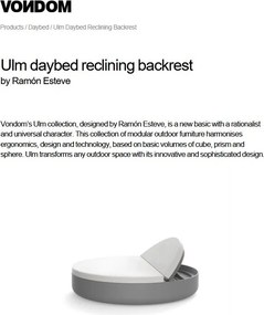 Pat de zi modern cu spatar fix si parasolar lounge ULM