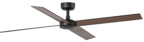 Ventilator de tavan FARO 34356 RUDDER L maro/negru d. 132 cm + telecomandă