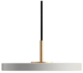 Lustră gri deschis LED cu abajur din metal ø 15 cm Asteria Micro – UMAGE