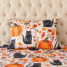 Husa de perna din microfibra CATS AND PUMPKINS 50x70 cm, colorat