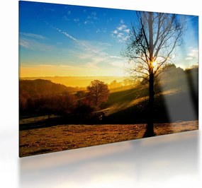 Tablou pe sticlă cu răsăsrit de soare (70x50 cm)