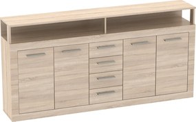 Comodă combinată, stejar sonoma, LUNYSA 2 NEW