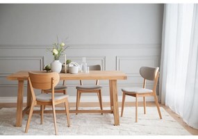 Masă de dining din lemn de stejar lustruit Rowico Brooklyn, 170 x 95 cm