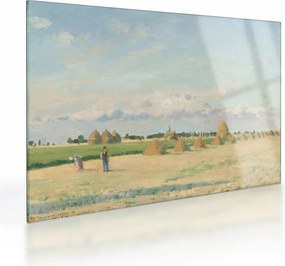Tablou pe sticlă - Camille Pissarro, Landscape, Ile de France, reproducere (70x50 cm)