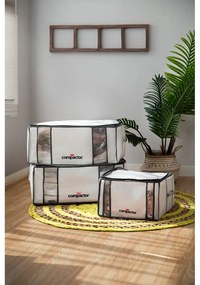 Cutie de depozitare pentru haine din material textil cu vacuum/cu pereți întăriți 42x25x25 cm Life – Compactor