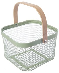 Coș de depozitare din sârmă din metal 24,5x24,5x30 cm Greenish – Orion