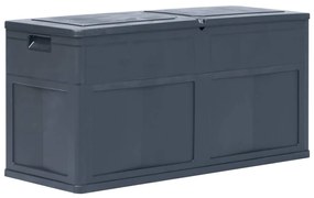 vidaXL Ladă de depozitare de grădină, negru, 320 L