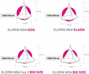 Scaun suspendabil balansoar, gri maro TAUPE, KLORIN NEW TYP 2 BIG SIZE