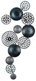 Decoratiune de perete Metal Bronte, Multicolor, 42x8x90 cm
