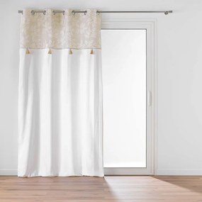 Draperie albă-bej din amestec de bumbac 140x240 cm Altea – douceur d'intérieur