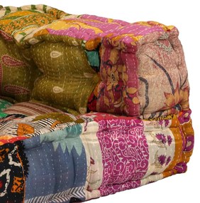 Canapea puf modulara cu 2 locuri, petice, material textil 1, Peticit, Canapea joasa cu 2 locuri cu spatar si cotiera